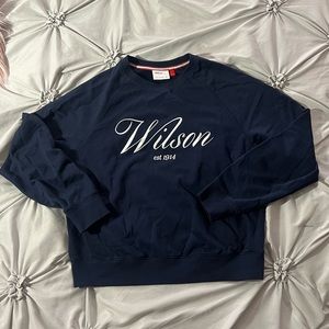Wilson Crewneck Navy Long Sleeve Sweatshirt